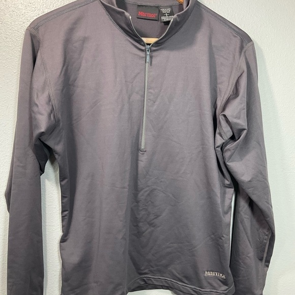 MARMOT Nylon Jacket Large Gray 3/4 Zip Up Womens Embroidered Logo - Picture 3 of 7